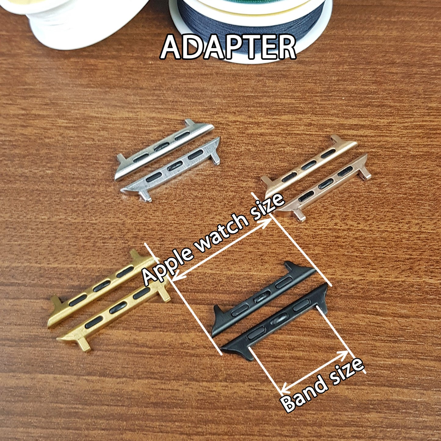 Custom Black Alligator Leather Apple Watch Bands