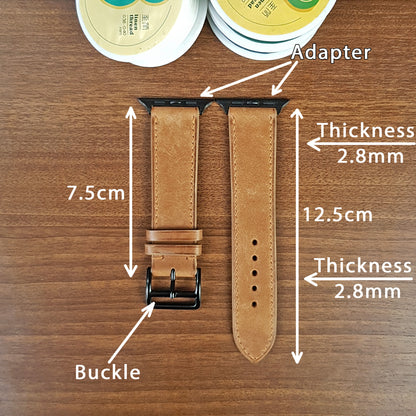 Full Grain Leather Yellow Pueblo Apple Watch Band