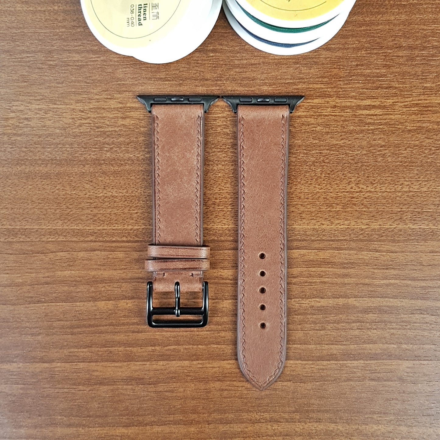 Full Grain Leather Brown Pueblo Apple Watch Band