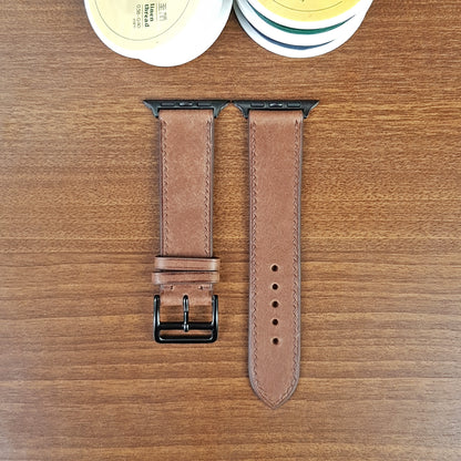 Full Grain Leather Brown Pueblo Apple Watch Band