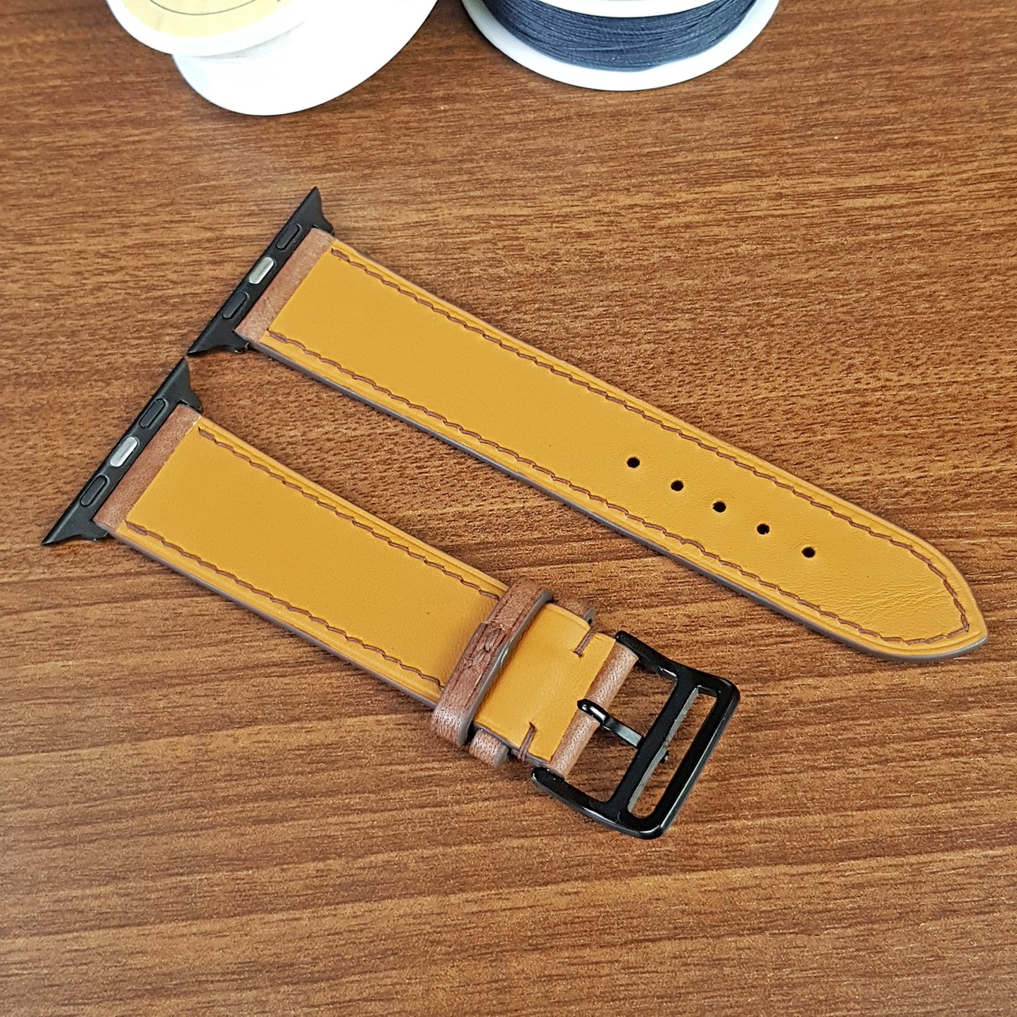 Full Grain Leather Brown Pueblo Apple Watch Band