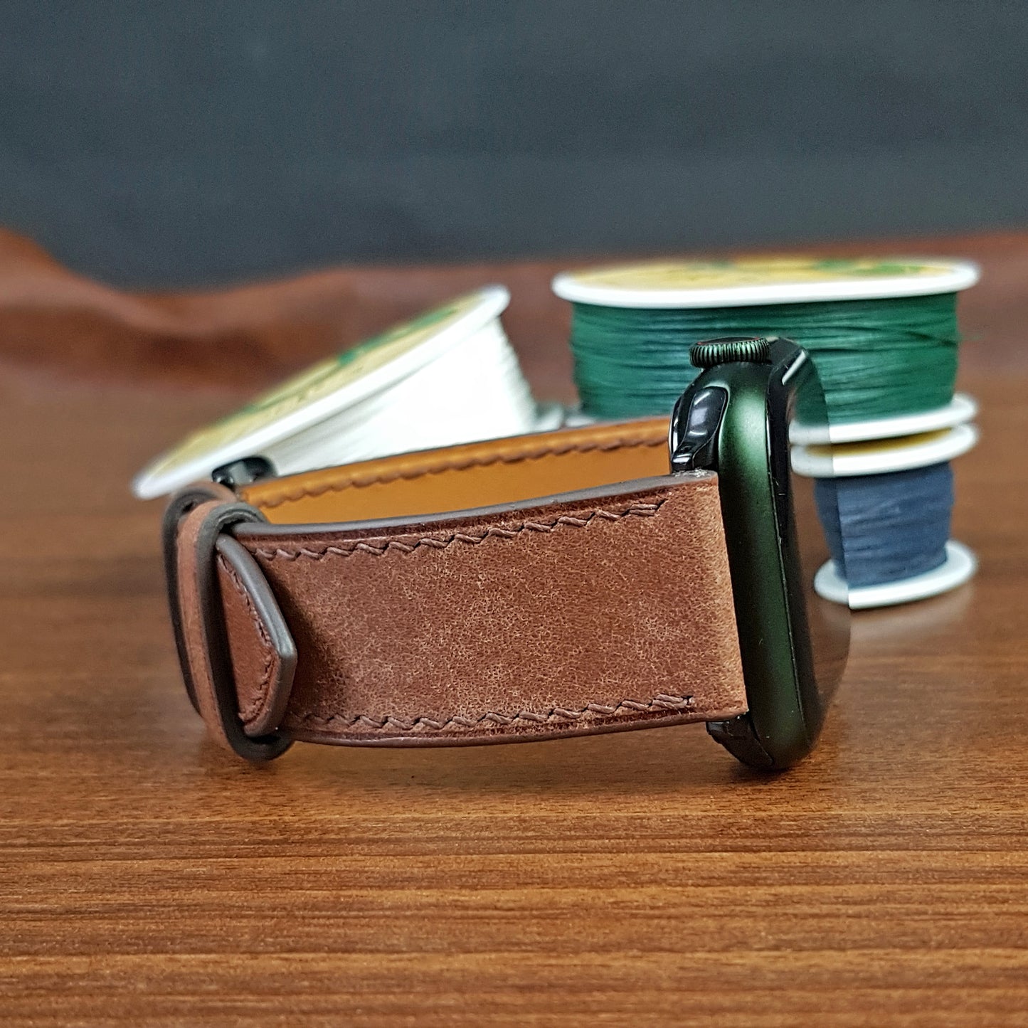 Full Grain Leather Brown Pueblo Apple Watch Band