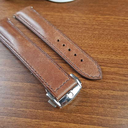 Full Grain leather Brown Pueblo Omega Watch Strap