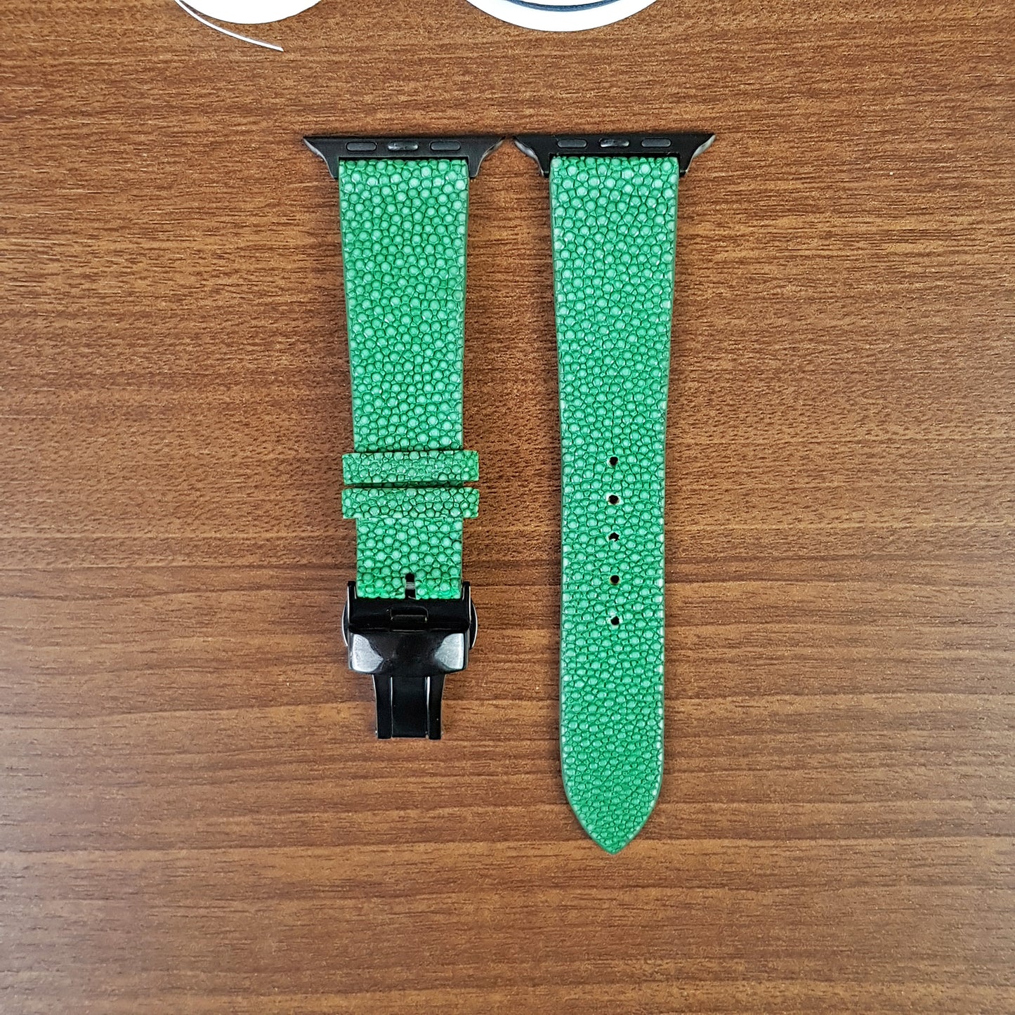 Green Stingray Leather Apple Watch Band