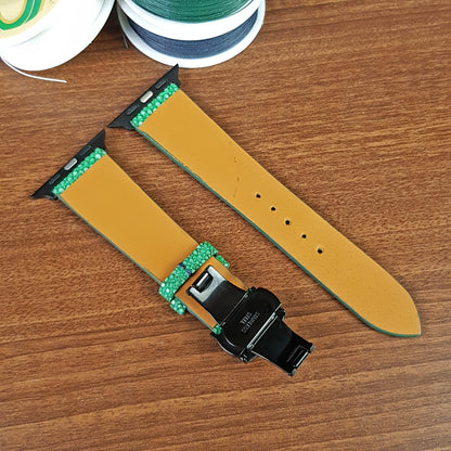 Green Stingray Leather Apple Watch Band