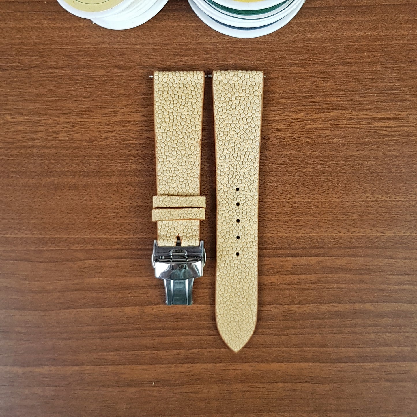 Custom Genuine Tan Stingray Leather Watch Strap