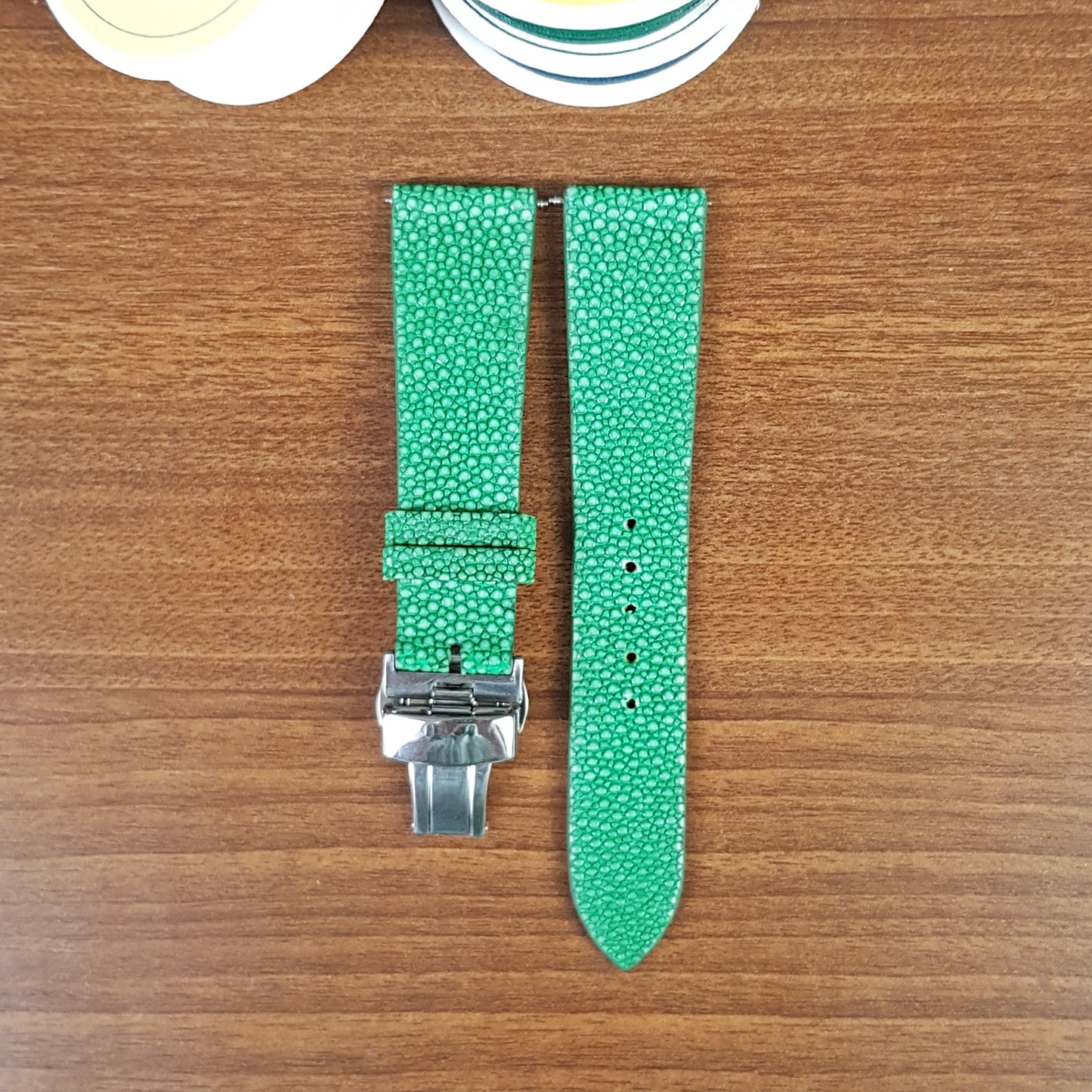 Handmade Green Stingray Leather Watch Strap