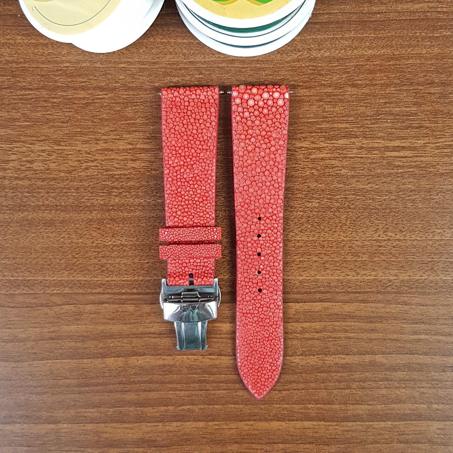 Red Stingray Leather Watch Straps