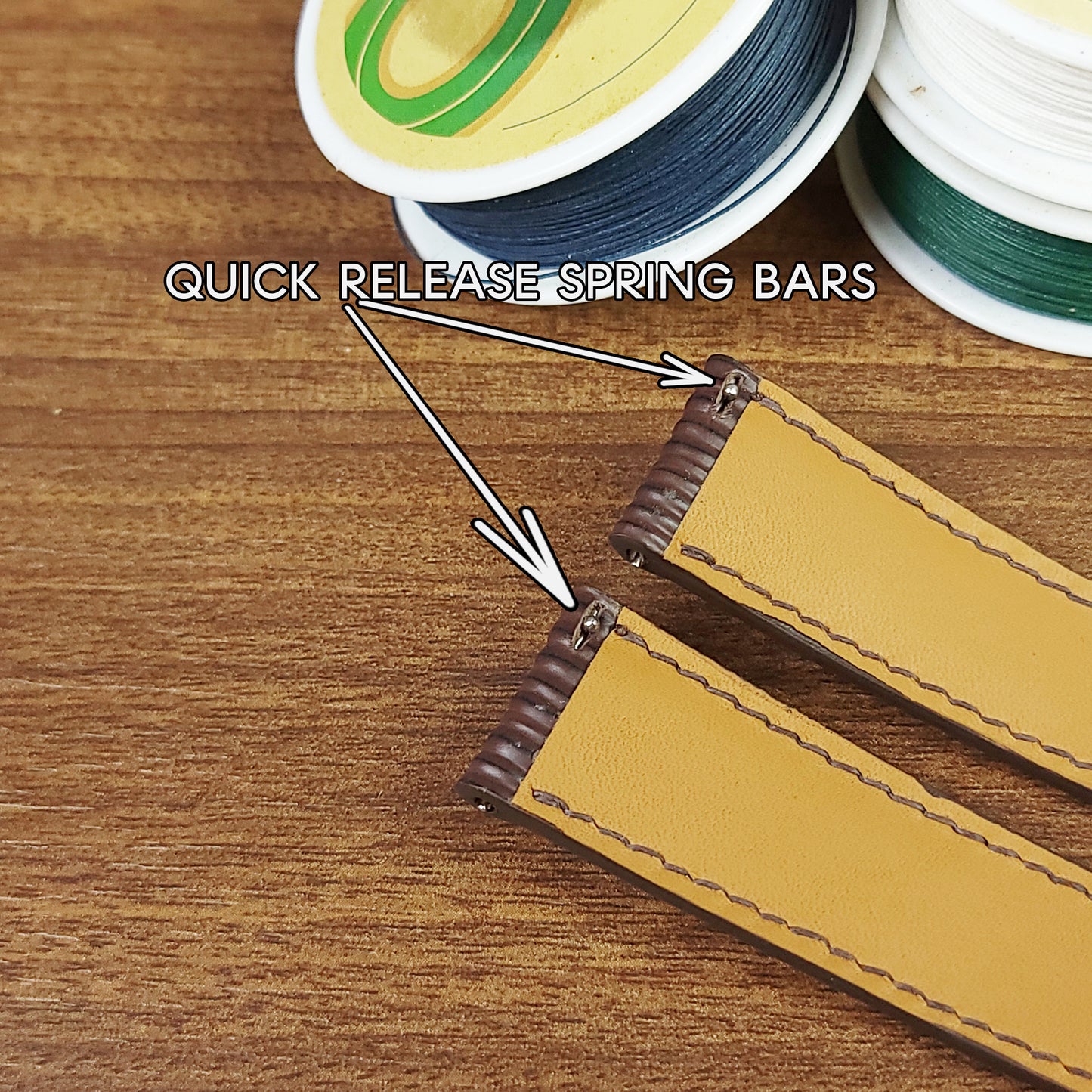 Replacement Brown Genuine Epi Leather Omega Watch Straps