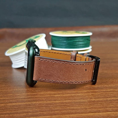 Full Grain Leather Brown Pueblo Apple Watch Band