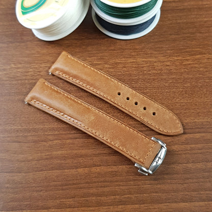 Full Grain Leather Yellow Pueblo Omega Watch Strap