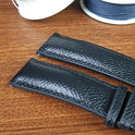 Black Epsom Hass Genuine Leather Watch Strap With Deployant Clasp - PVMH Leather