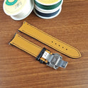 Black Genuine Alligator Leather Curved End Watch Straps - PVMH Leather