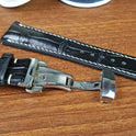 Black Genuine Alligator Leather Watch Straps - PVMH Leather