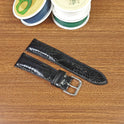 Black Genuine Ostrich Leather Watch Strap - PVMH Leather