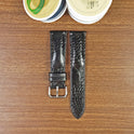 Black Genuine Ostrich Leather Watch Strap - PVMH Leather