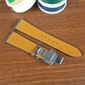 Brown Stingray Leather Watch Strap Quick Release Spring Bars - PVMH Leather