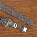 Brown Stingray Leather Watch Strap Quick Release Spring Bars - PVMH Leather