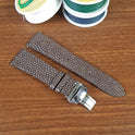 Brown Stingray Leather Watch Strap Quick Release Spring Bars - PVMH Leather