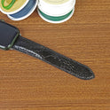 Custom Black Genuine Ostrich Leather Apple Watch Band - PVMH Leather