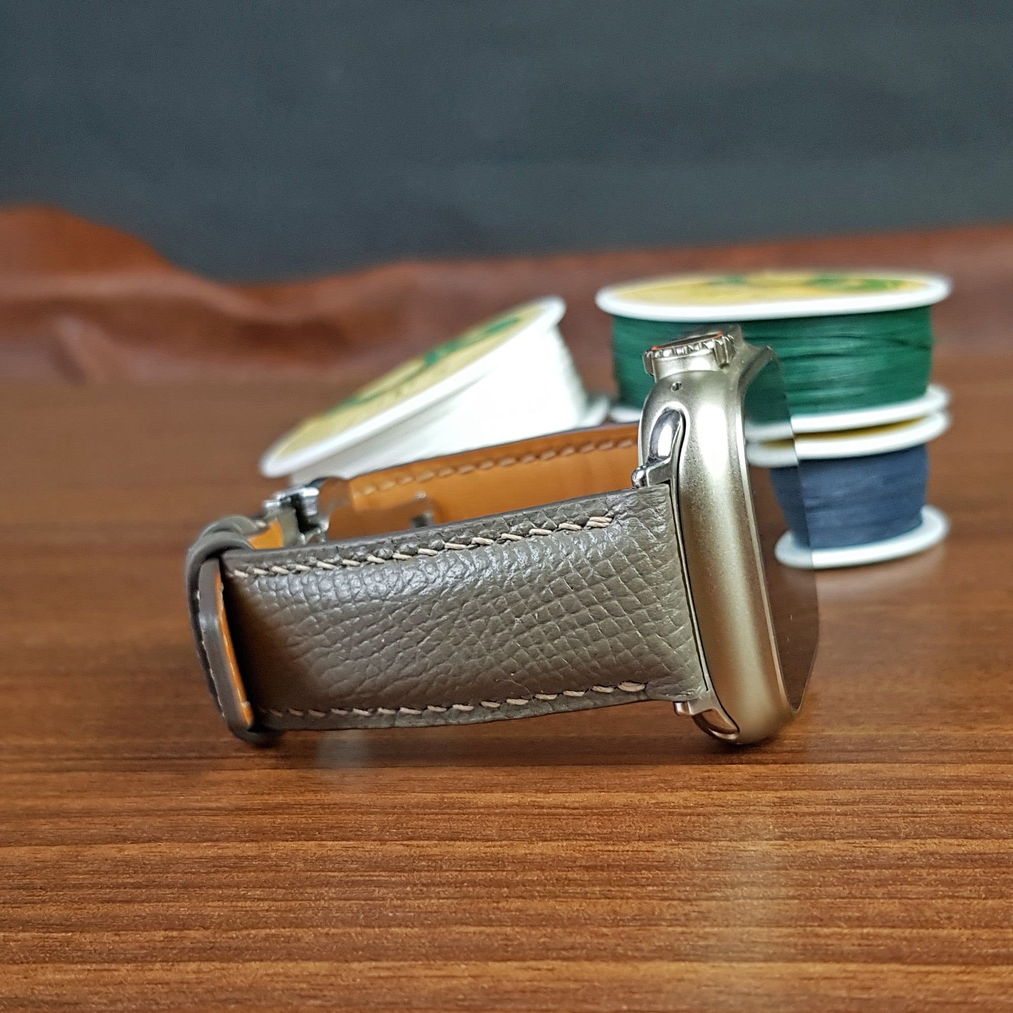 Custom Full Grain Epsom Leather Apple Watch Bands - PVMH Leather