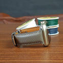 Custom Gray Epsom Leather Apple Watch Band - PVMH Leather