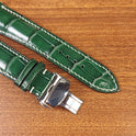 Custom Green Genuine Alligator Leather Watch Strap Quick Release Pin Bars - PVMH Leather