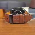 Custom Luxury Brown Vachetta Leather Apple Watch Straps - PVMH Leather