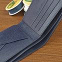 Custom Navy Blue Luxury Epi Leather Mens Wallet - PVMH Leather