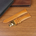 Custom Yellow Vachetta Leather Watch Bands - PVMH Leather