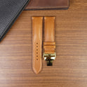 Custom Yellow Vachetta Leather Watch Bands - PVMH Leather