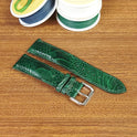 Green Genuine Ostrich Leather Watch Straps - PVMH Leather