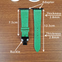 Green Stingray Leather Apple Watch Band - PVMH Leather