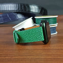 Green Stingray Leather Apple Watch Band - PVMH Leather