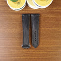 Handmade Black Genuine Epi Full Grain Leather Omega Watch Straps - PVMH Leather