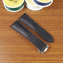 Handmade Black Genuine Epi Full Grain Leather Omega Watch Straps - PVMH Leather