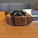 Handmade Brown Alligator Leather Apple Watch Ultra Band - PVMH Leather