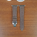 Handmade Brown Stingray Leather Apple Watch Band - PVMH Leather