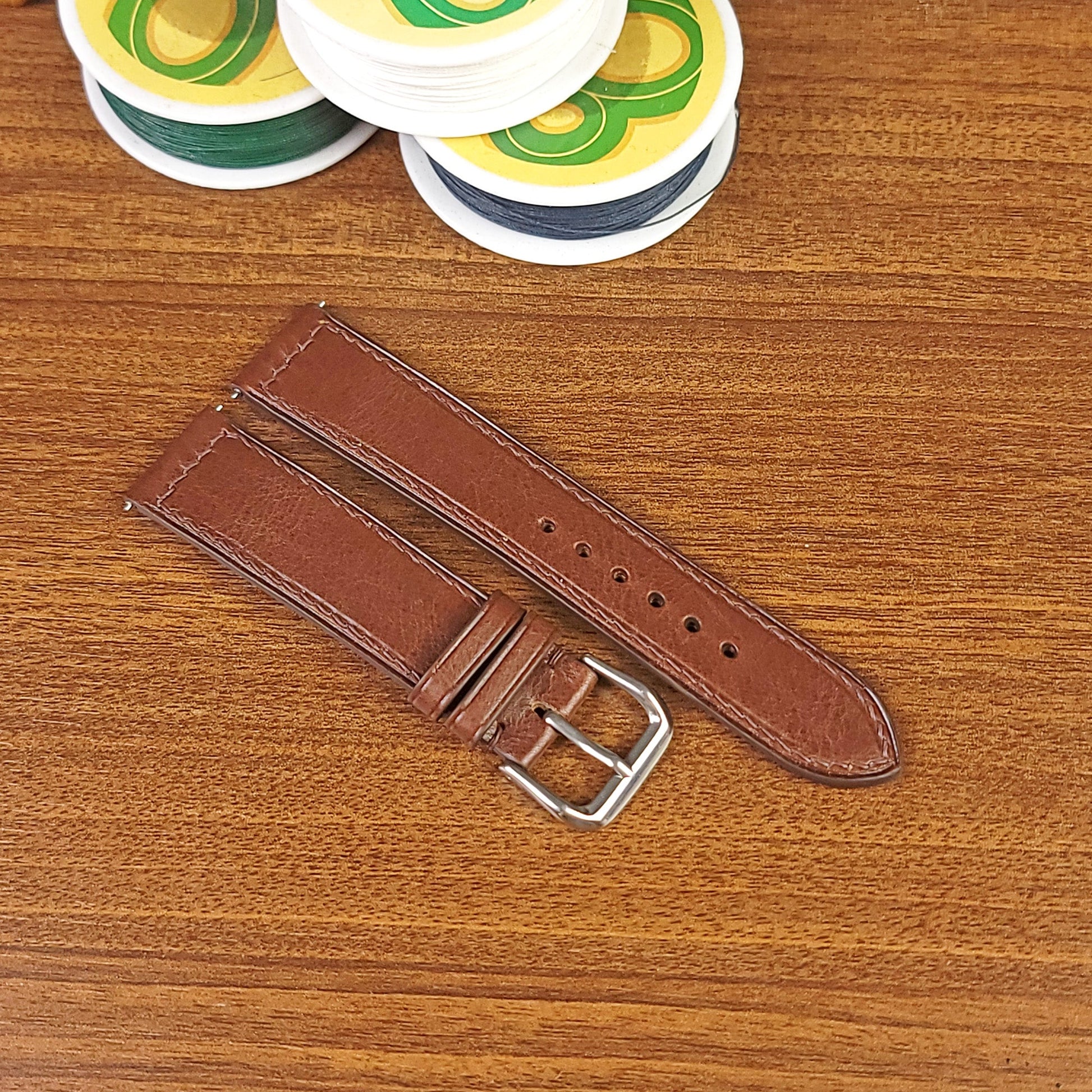 Handmade Brown Vachetta Leather Luxury Watch Straps - PVMH Leather