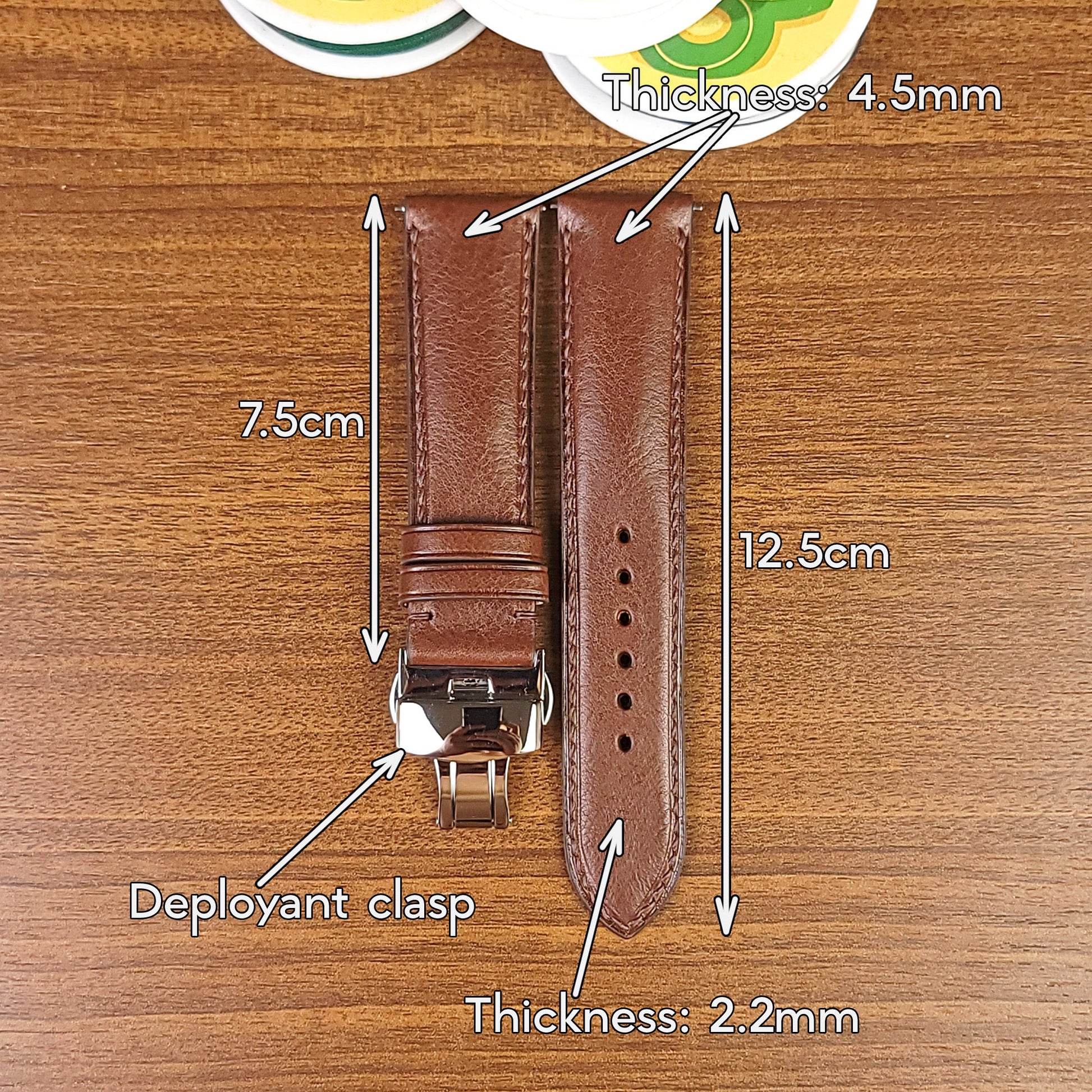 Handmade Brown Vachetta Leather Watch Straps - PVMH Leather