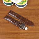 Handmade Dark Brown Genuine Alligator Leather Watch Strap - PVMH Leather