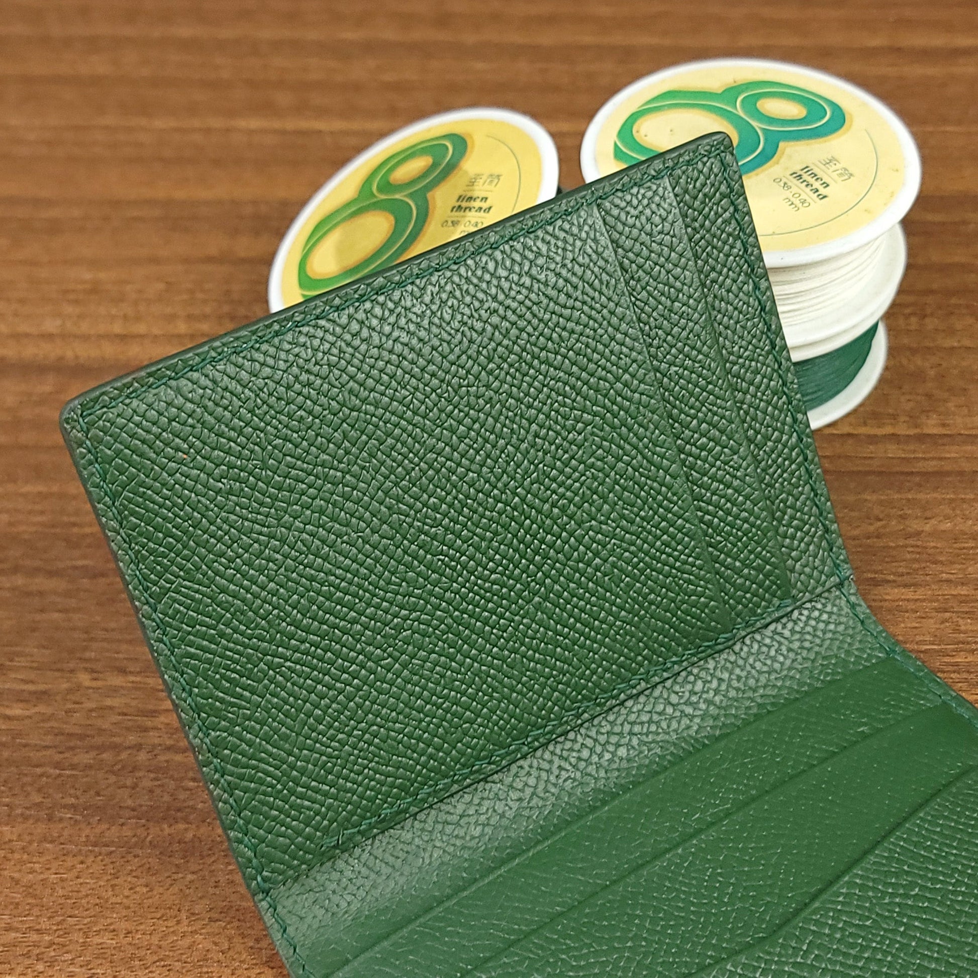 Handmade Green Genuine Alligator Leather Card Holder - PVMH Leather