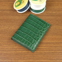 Handmade Green Genuine Alligator Leather Card Holder - PVMH Leather