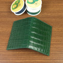 Handmade Green Genuine Alligator Leather Card Holder - PVMH Leather