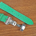 Handmade Green Stingray Leather Watch Strap - PVMH Leather