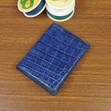 Navy Blue Genuine Alligator Leather Luxury Card Holder - PVMH Leather