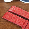 Red Stingray Leather Watch Straps - PVMH Leather