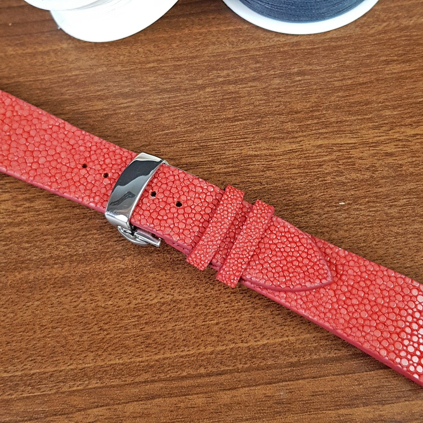 Red Stingray Leather Watch Straps - PVMH Leather