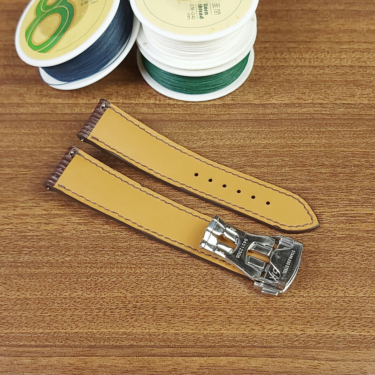 Replacement Brown Genuine Epi Leather Omega Watch Straps - PVMH Leather