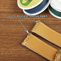 Yellow Genuine Ostrich Leather Watch Straps - PVMH Leather